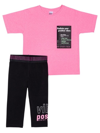 παιδικό σετ μπλούζα για κορίτσι sprint 241-4028-818 ροζ
