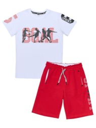 παιδικό σετ μπλούζα για αγόρι sprint 241-3007-100 ασπρο