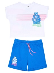 παιδικό σετ μπλούζα για κορίτσι sprint 241-4022-100 ασπρο