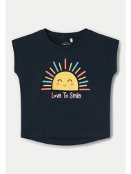 παιδική κοντομάνικη μπλούζα για κορίτσι name it 13228175 navy