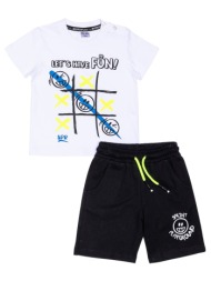 παιδικό σετ μπλούζα για αγόρι sprint 241-1006-100 ασπρο
