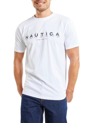 ανδρική μπλούζα nautica n1m01667-908 ασπρο σε προσφορά