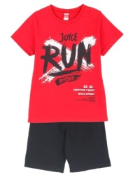 παιδικό σετ μπλούζα για αγόρι joyce 2414122 κόκκινο
