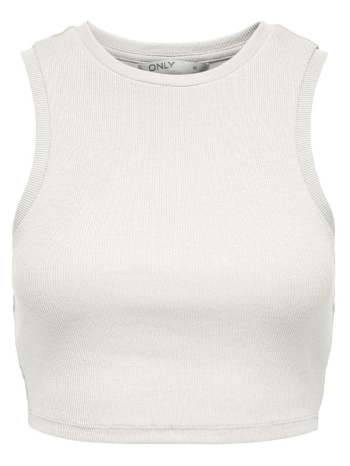 γυναικεία crop top αμάνικη μπλούζα only 15282771 ασπρο σε προσφορά