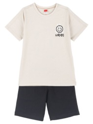παιδικό σετ μπλούζα για αγόρι joyce 2414124 μπεζ