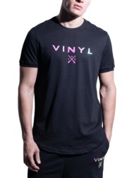 ανδρική μπλούζα κοντομάνικη vinyl 19524-01 μαύρο