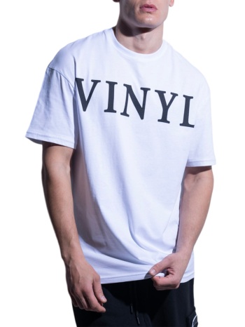ανδρική μπλούζα κοντομάνικη vinyl 20100-02 ασπρο