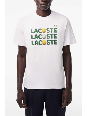 ανδρική μπλούζα lacoste th7370-l001 ασπρο σε προσφορά