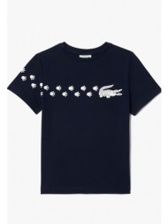 unisex παιδική μπλούζα lacoste tj7950-166 navy