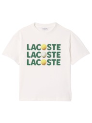 παιδική μπλούζα lacoste tj7380-70v ασπρο