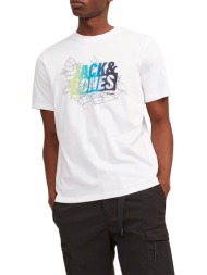 ανδρική μπλούζα jack & jones 12257908-white άσπρο