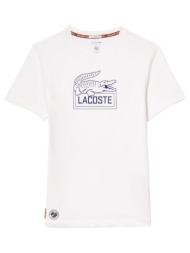 unisex μπλούζα lacoste th9068-001 ασπρο
