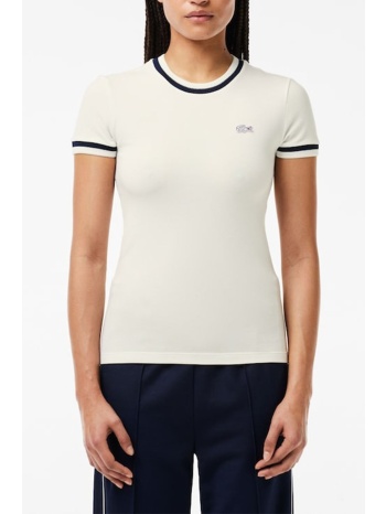 γυναικεία μπλούζα lacoste tf7221-evo ασπρο σε προσφορά