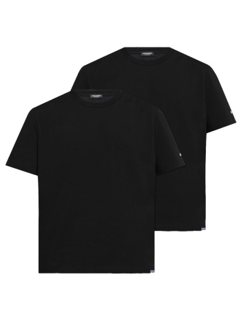 ανδρικές μπλούζες 2-pack dsquared d9x415190-010 μαύρο σε προσφορά