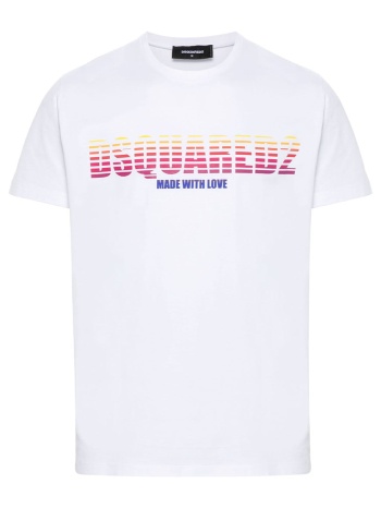 ανδρική μπλούζα dsquared s71gd1393-s23009-100 ασπρο σε προσφορά