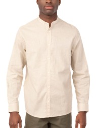 ανδρικό πουκάμισο rebase 241-rgs-581-beige μπεζ