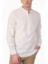 ανδρικό πουκάμισο rebase 241-rgs-582-off-white άσπρο
