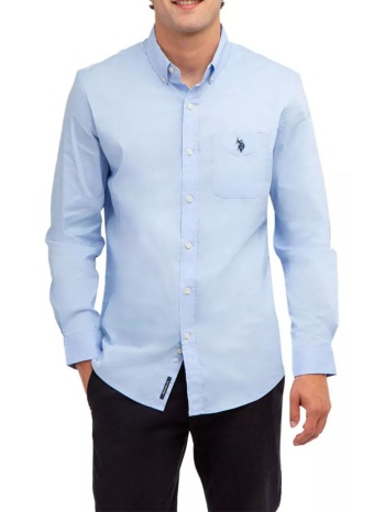 ανδρικό πουκάμισο u.s. polo assn. 67782-52112-130 σιελ σε προσφορά