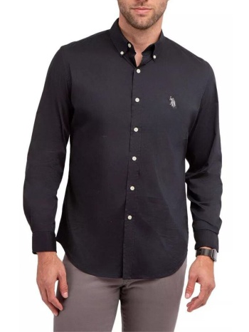 ανδρικό πουκάμισο u.s. polo assn. 67782-52112-199 μαύρο σε προσφορά