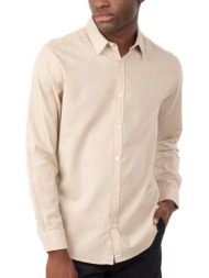 ανδρικό πουκάμισο rebase 241-rgs-580-beige μπεζ