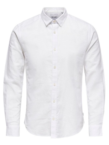 ανδρικό πουκάμισο only&sons 22012321-white άσπρο