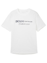 ανδρική μπλούζα tom tailor 1042042 ασπρο