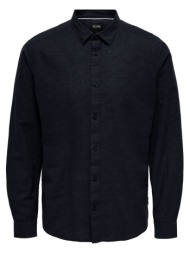 ανδρικό πουκάμισο only&sons 22012321-black μαύρο