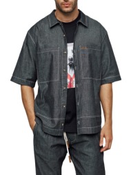 ανδρικό τζιν πουκάμισο p/coc p-1846 μαύρο