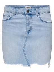 γυναικεία φούστα only 15250946-light blue denim τζιν ανοιχτό