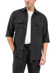 ανδρικό overshirt πουκάμισο vittorio artist 300-24-aviano-black μαύρο