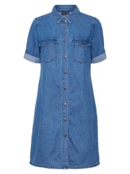 γυναικείο φόρεμα vero moda 10309665-medium blue denim τζιν σκούρο