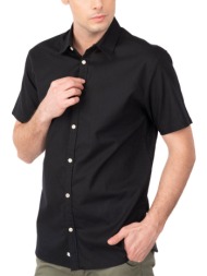 ανδρικό πουκάμισο rebase 241-rgs-579-black μαύρο