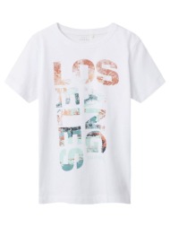 παιδική μπλούζα για αγόρι name it 13224961-brightwhite άσπρο