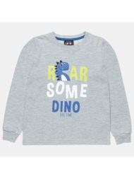 μπλούζα με τύπωμα dinosaur - γκρι μελανζε