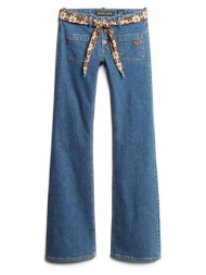 denim παντελόνι organic cotton vintage low rise slim flare jeans superdry
