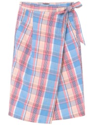 gant γυναικεία καρό φούστα madras wrap skirt
