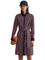 gant γυναικείο midi φόρεμα σεμιζιέ με γεωμετρικά σχέδια