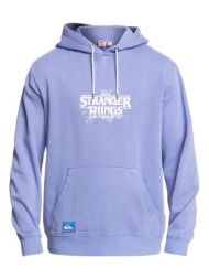 φούτερ με κουκούλα official logo fleece quiksilver x stranger things