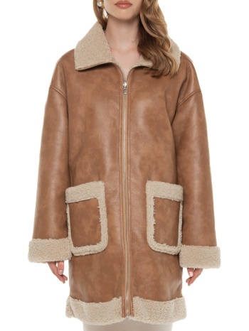 faux shearling παλτό 2πλής όψης tom tailor σε προσφορά