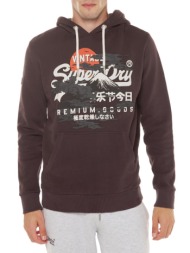 φούτερ με κουκούλα japanese vintage logo graphic hoodie superdry