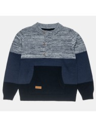 πουλόβερ με απαλή πλέξη και τσέπες - μπλε σκουρο