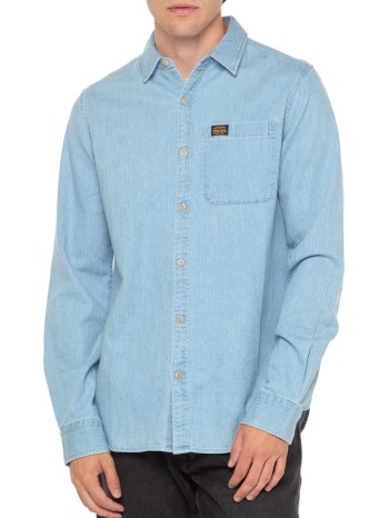 denim μακρυμάνικο πουκάμισο vintage workwear shirt superdry σε προσφορά