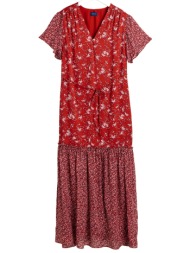 gant γυναικείο maxi φόρεμα με βολάν και floral print