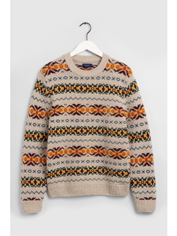 gant ανδρικό μάλλινο πουλόβερ με μικροσχέδια fair isle σε προσφορά