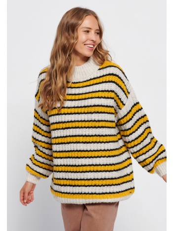 loose fit πλεκτό πουλόβερ με ρίγες σε προσφορά