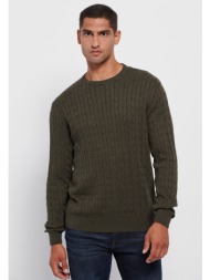 ανδρικό cable knit πουλόβερ