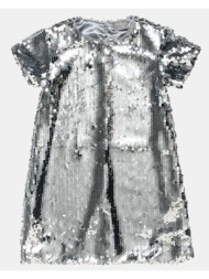 φόρεμα με παγιέτες - ασημι