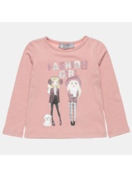 μπλούζα με glitter λεπτομέρεια - ροζ
