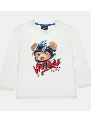 μπλούζα με τύπωμα αρκουδάκι - εκρου σε προσφορά