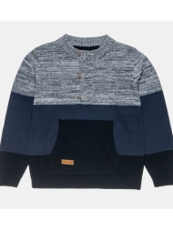 πουλόβερ με απαλή πλέξη και τσέπες - μπλε σκουρο
